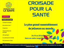 Tablet Screenshot of croisadepourlasante.org